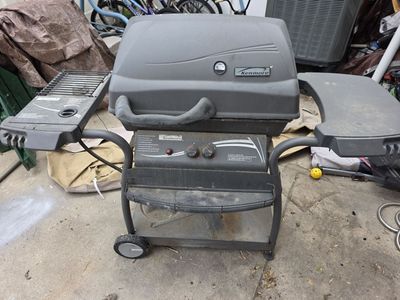 Kenmore Black Gas Grill with Side Burner and Wheels - Used
