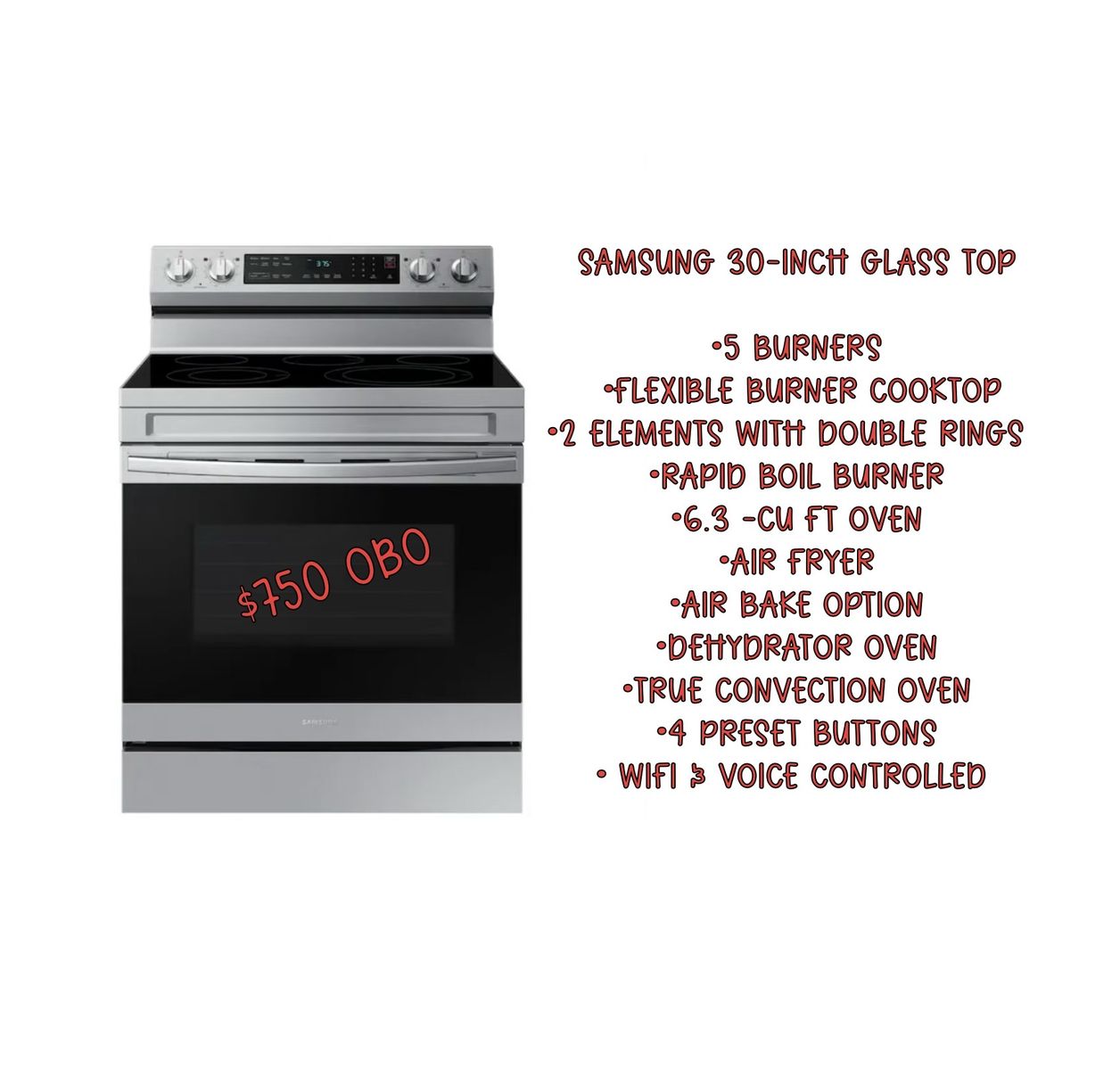 Samsung Electric Range & GE Microwave