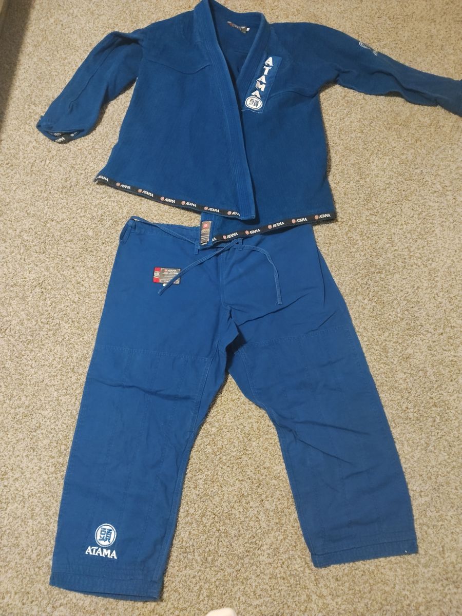 Vintage Atama Double Weave Gi - MADE IN BRAZIL - Rare Size A6 - Blue/Black Trim