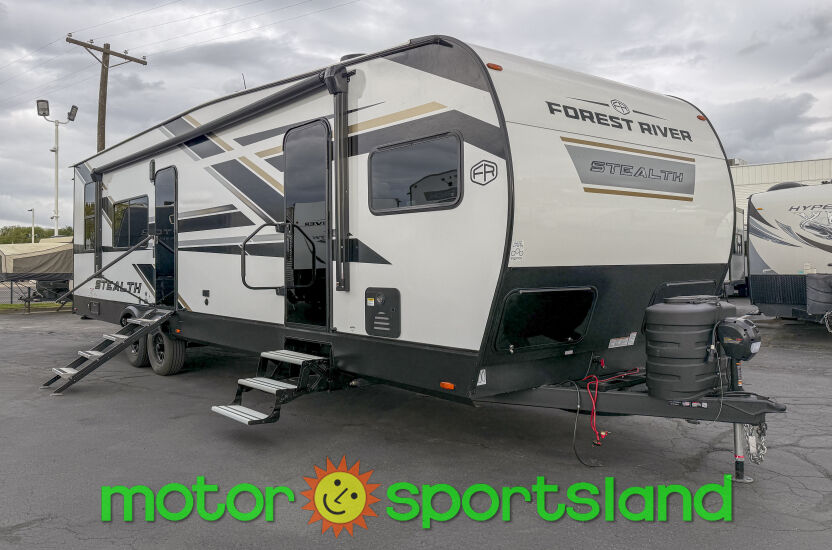 2026 Forest River Stealth 2600 Toy Hauler Garage Rear Living Room U-Shaped Dinette