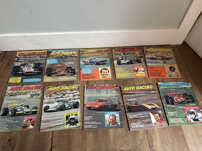 10 vintage auto racing magazine from 1970