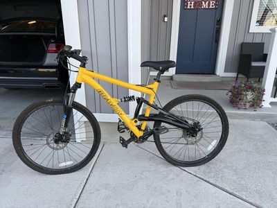 Gravity FSX Full Suspension Mountain Bike - Yellow/Black
