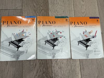 Lot of 3 Faber Piano Adventures Level 2B books- brand new theory!