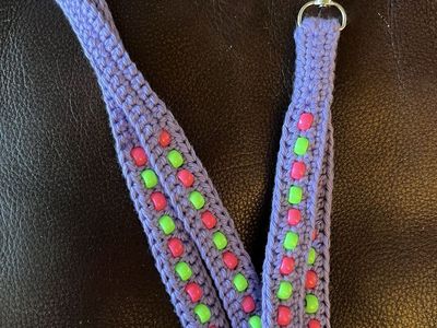 Crocheted Beaded Fidget Lanyard