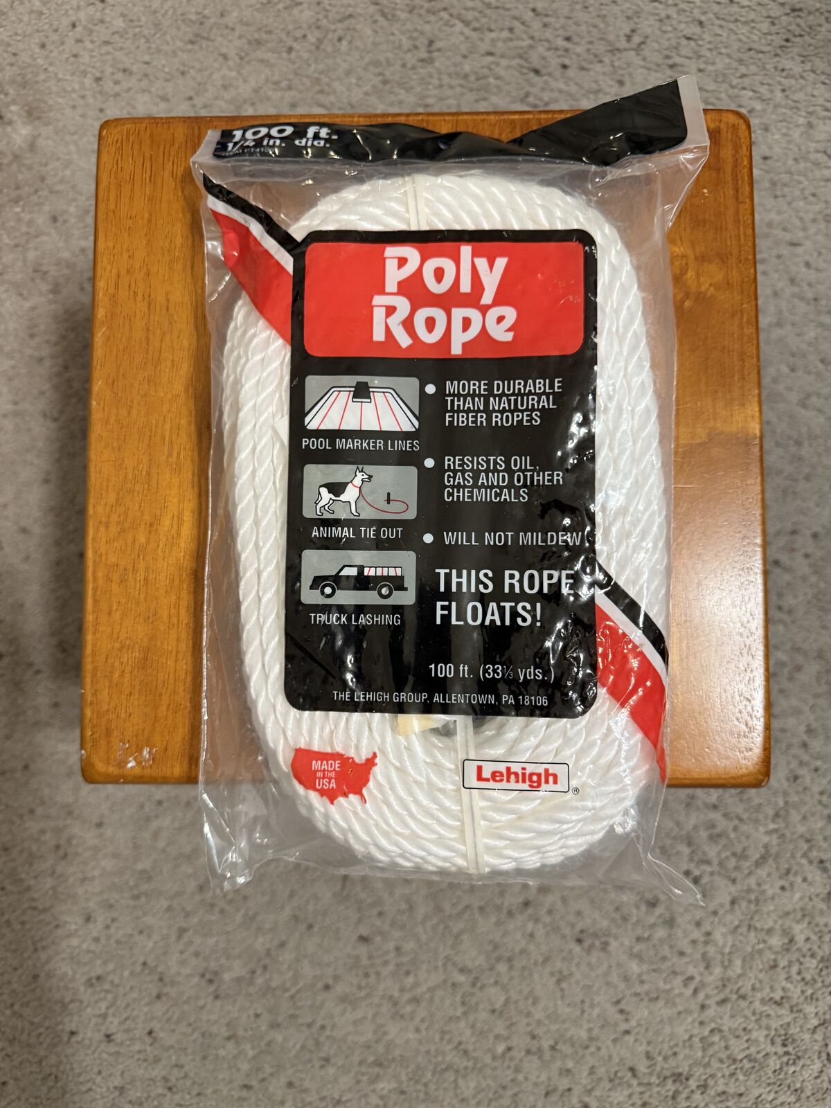 Brand New Lehigh Poly Rope 100 ft.