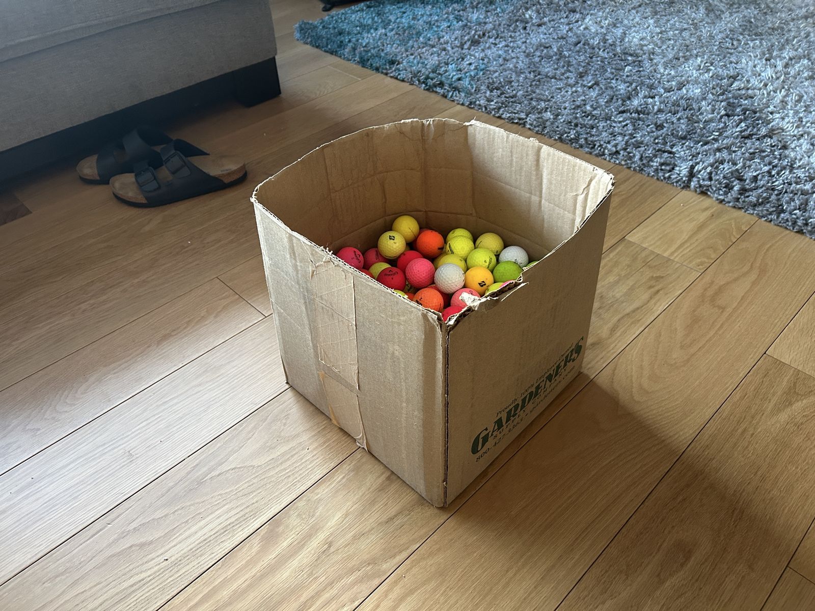 Around 200 golf balls