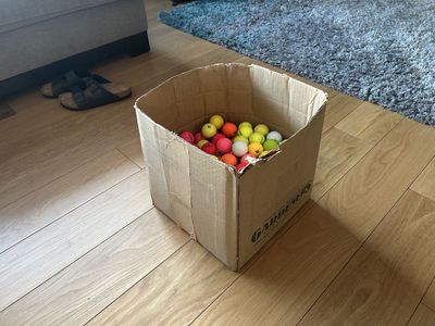 Around 200 golf balls