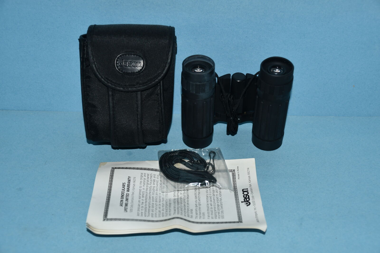 Jason 8 x 21 compact binoculars with case