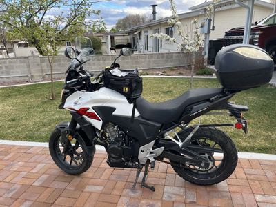 2014 Honda CB500X Motorcycle with Top Case and Tank Bag CB500X