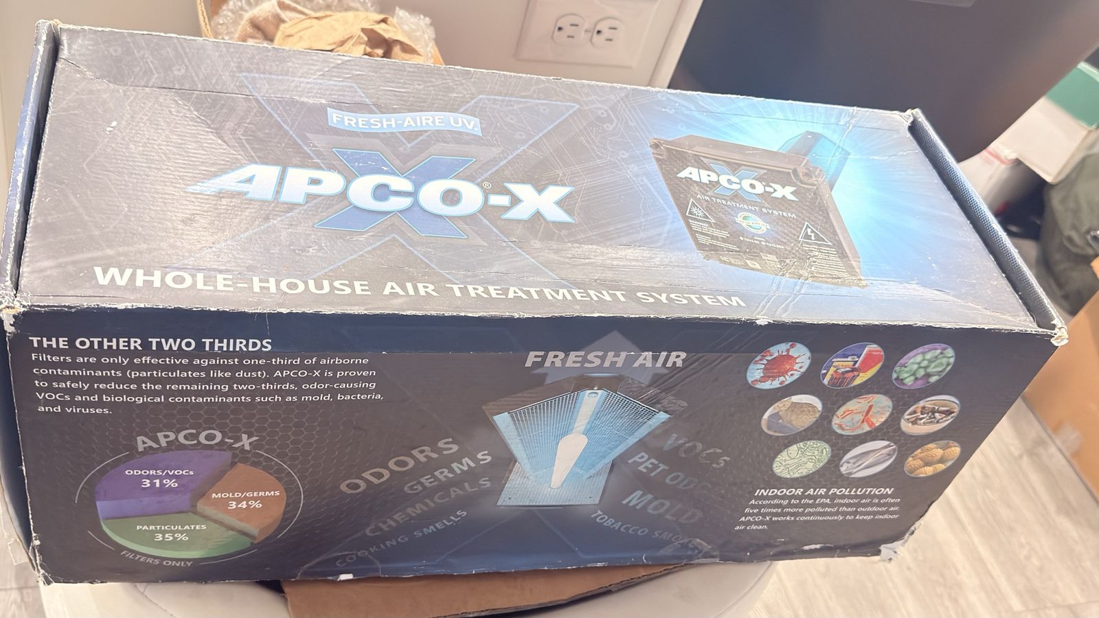 APCO-X Whole-House Air Treatment System TUV-APCOX-ER3 with UV-C Lamp & EverCarbon Technology