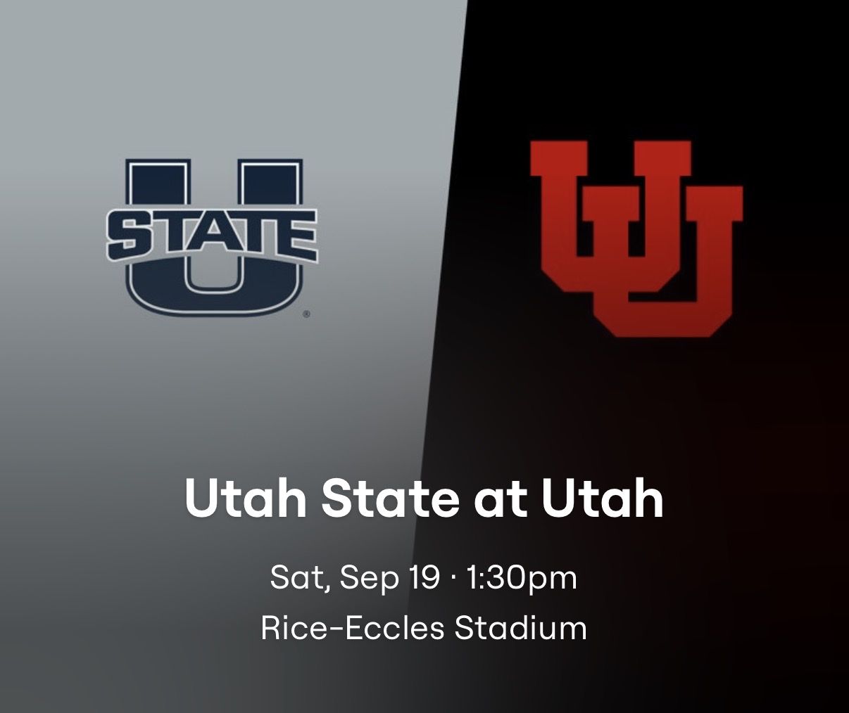Utah State at Utah Football Tickets  (Section 10, Row 9)