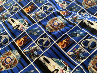 Police Related Cotton Fabric