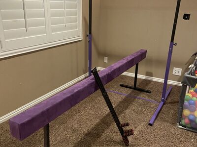 Balance beam gymnastics bar