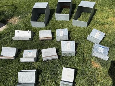 Galvanized Steel Metal Boxes/Hopper Feeders - Assorted Sizes + Nesting Boxes