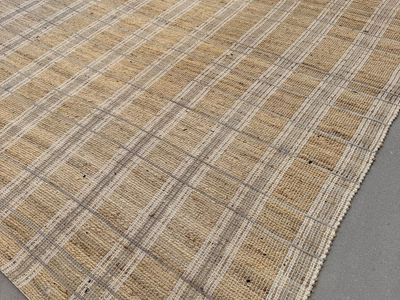 New. 8’6”x 11’6” Loloi. Chris Loves Julia JUTE Plaid Area Rug