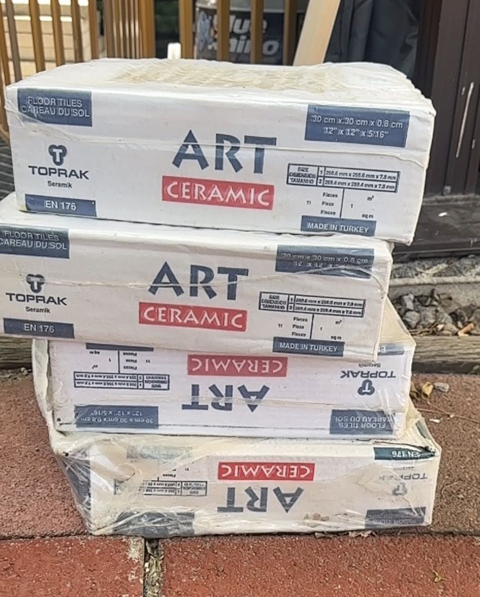 Toprak Art Ceramic Floor Tiles 12x12 Inch Made in Turkey (4 Boxes)