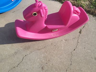 Pink little tykes rocking horse