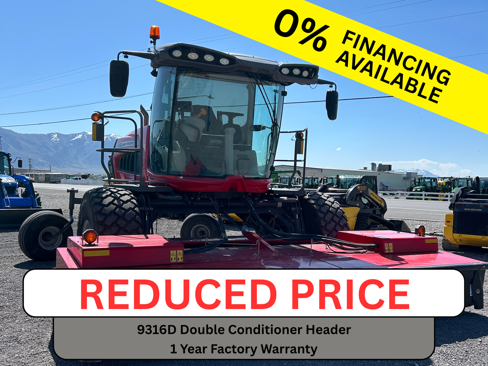 Lightly Used 2023 Massey Ferguson WR265 Self Propelled Swather