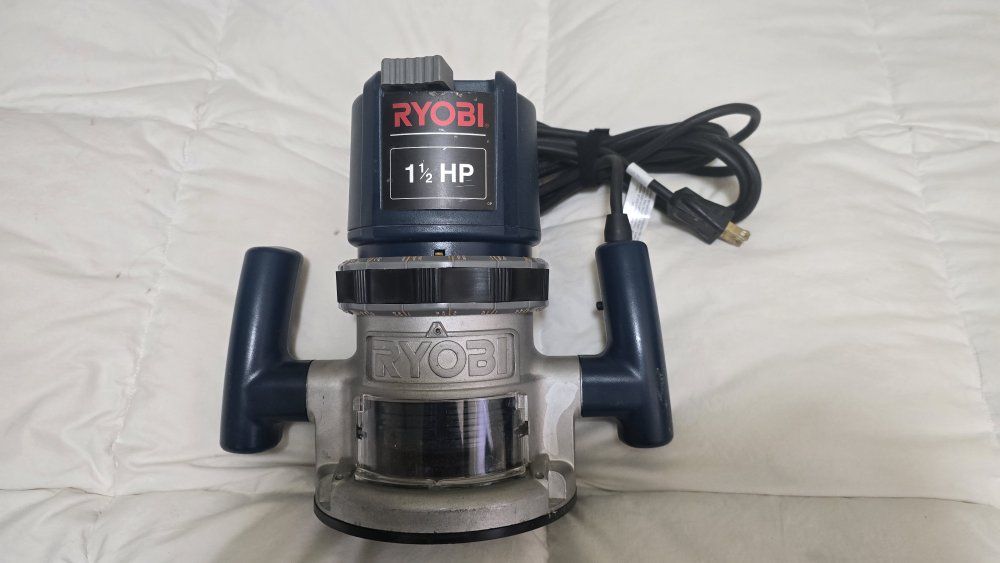 Ryobi R160 1-1/2 HP Router - 120V, 8.0A, 25,000 RPM, Double Insulated