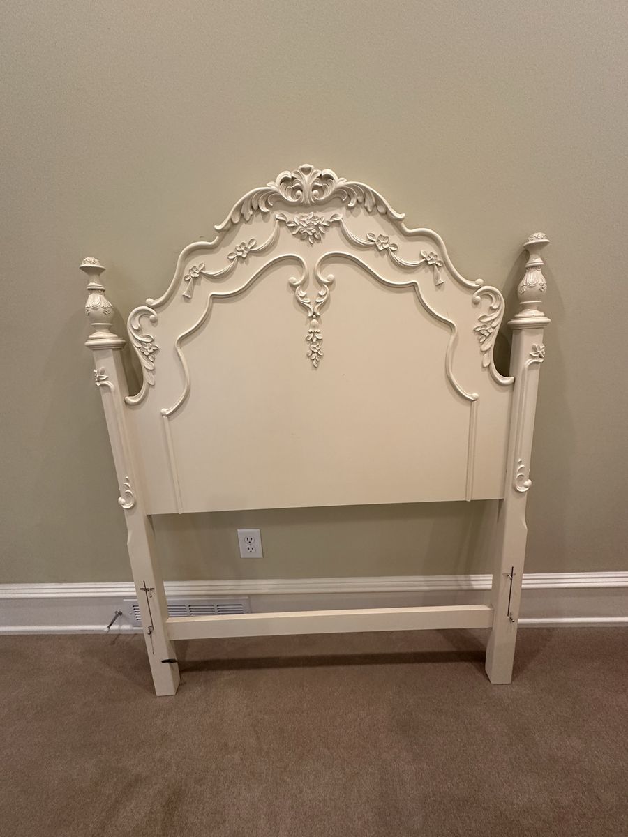 Twin Ornate Wooden Headboard