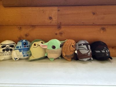 Star Wars Chibi Plush Set - Stormtrooper, R2-D2, Porg, Grogu, Chewbacca, Mandalorian, Darth Vader