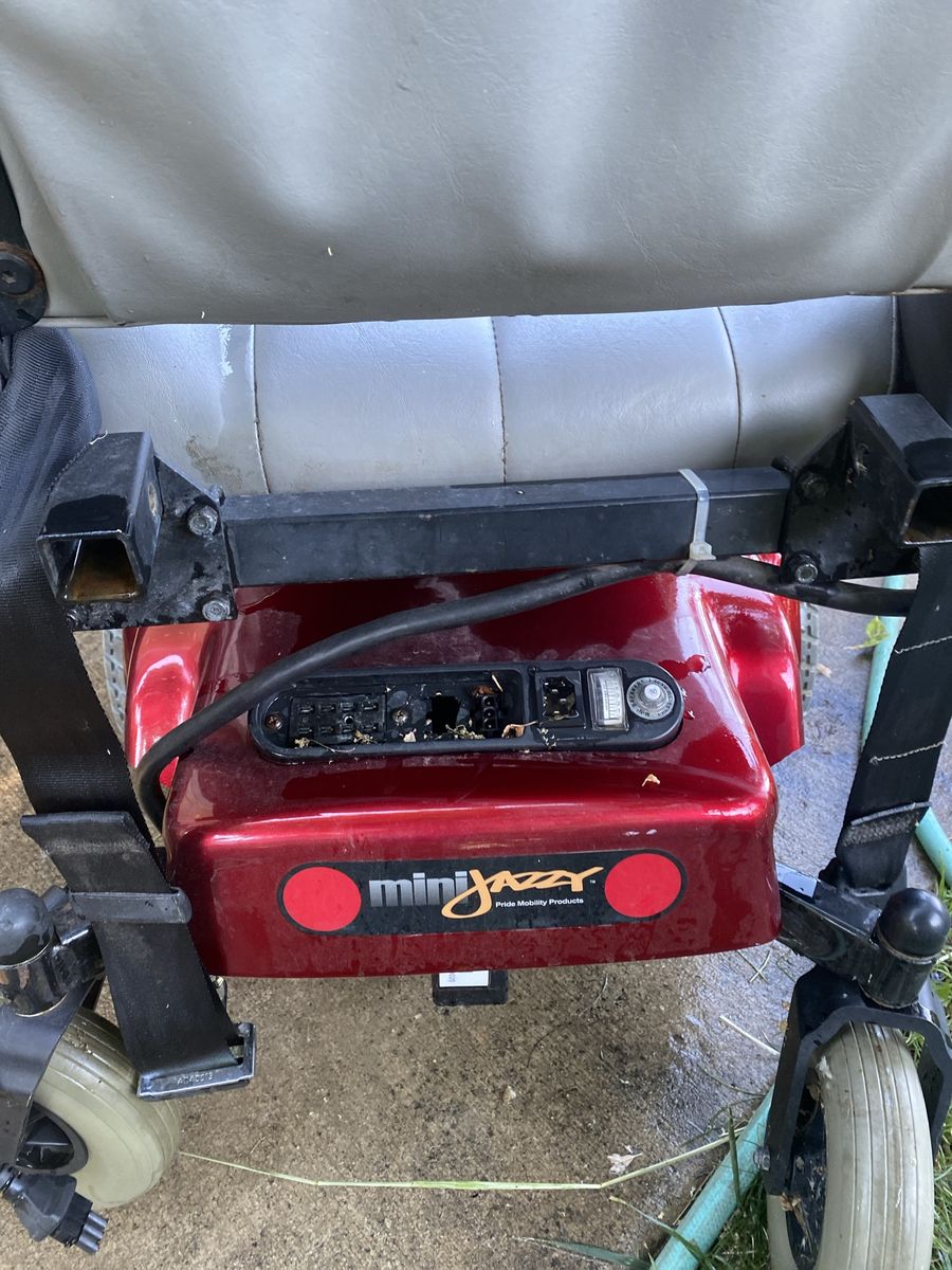 Pride Mobility Mini Jazzy Power Chair - Compact Electric Wheelchair, Red