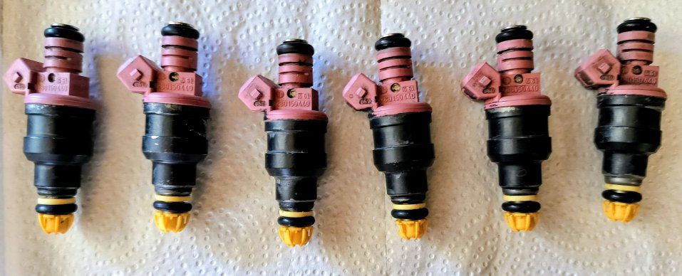 Set of 6 OEM Bosch Fuel Injectors For BMW E36 E38 E39