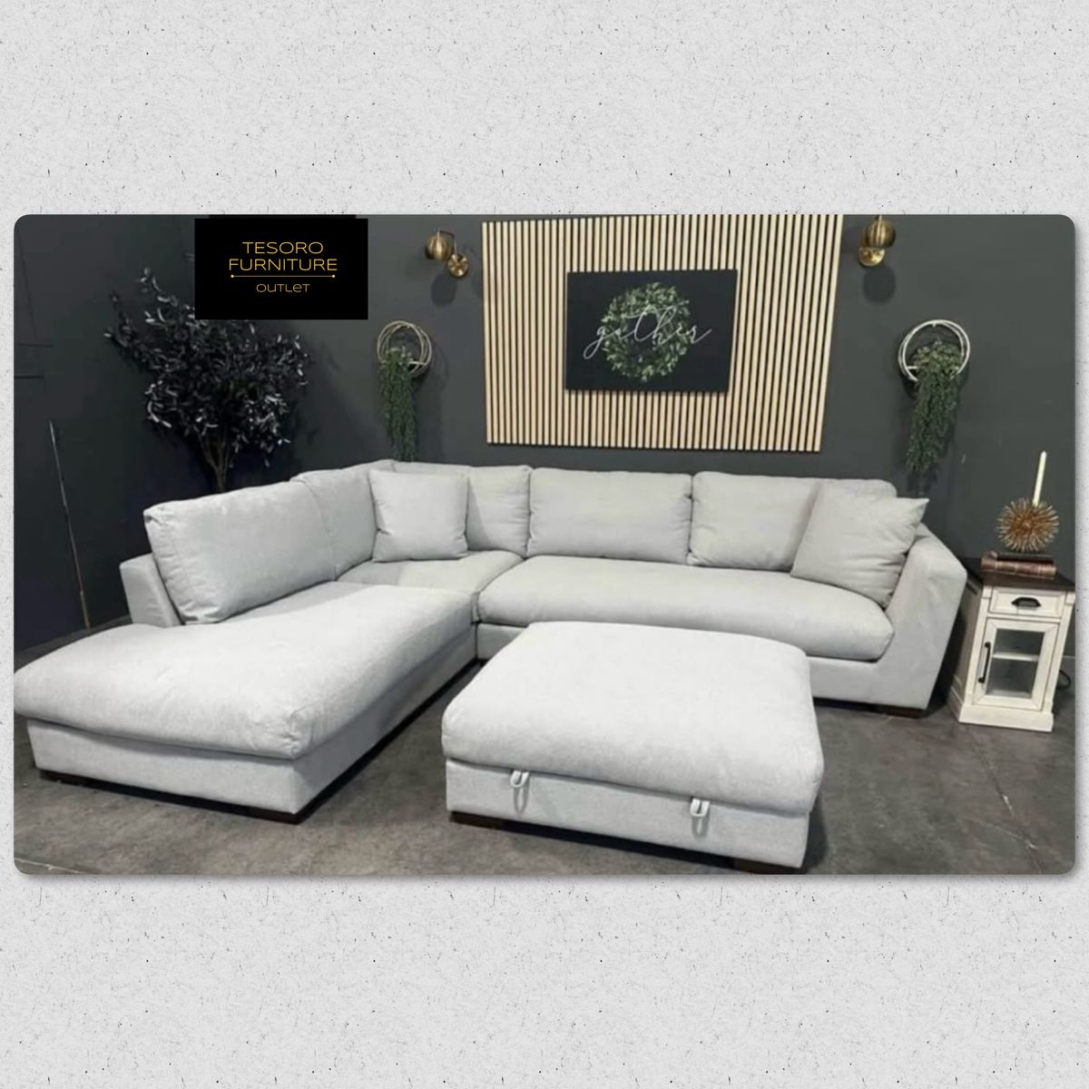 HENREDON SECTIONAL AND OTTOMAN FREE DELIVERY
