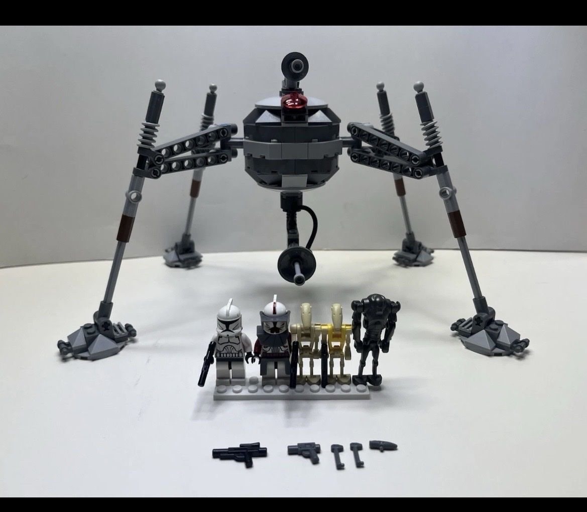 LEGO Star Wars: Separatist Spider Droid (7681) 99.9% Complete RARE Commander Fox
