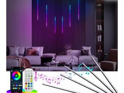 New in Box RGBIC Smart Wall Panel Lights 6-Pack App & Remote Control