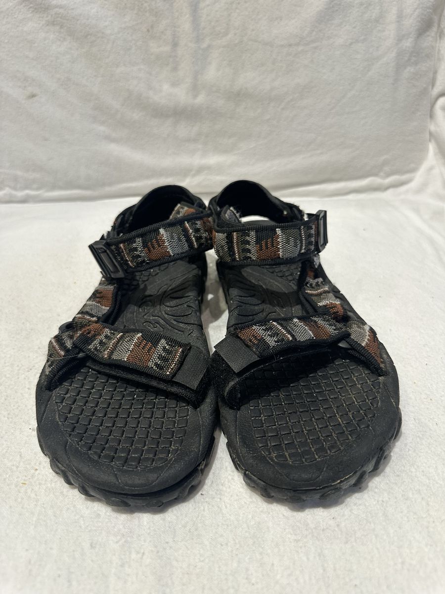 Teva women’s size 9 gray/brown/black geometric, print sports sandals