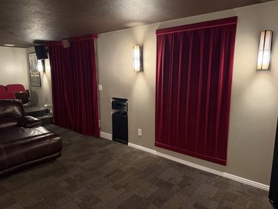 Red Velvet Acoustic Sound Panels Home Theater Wall Panels