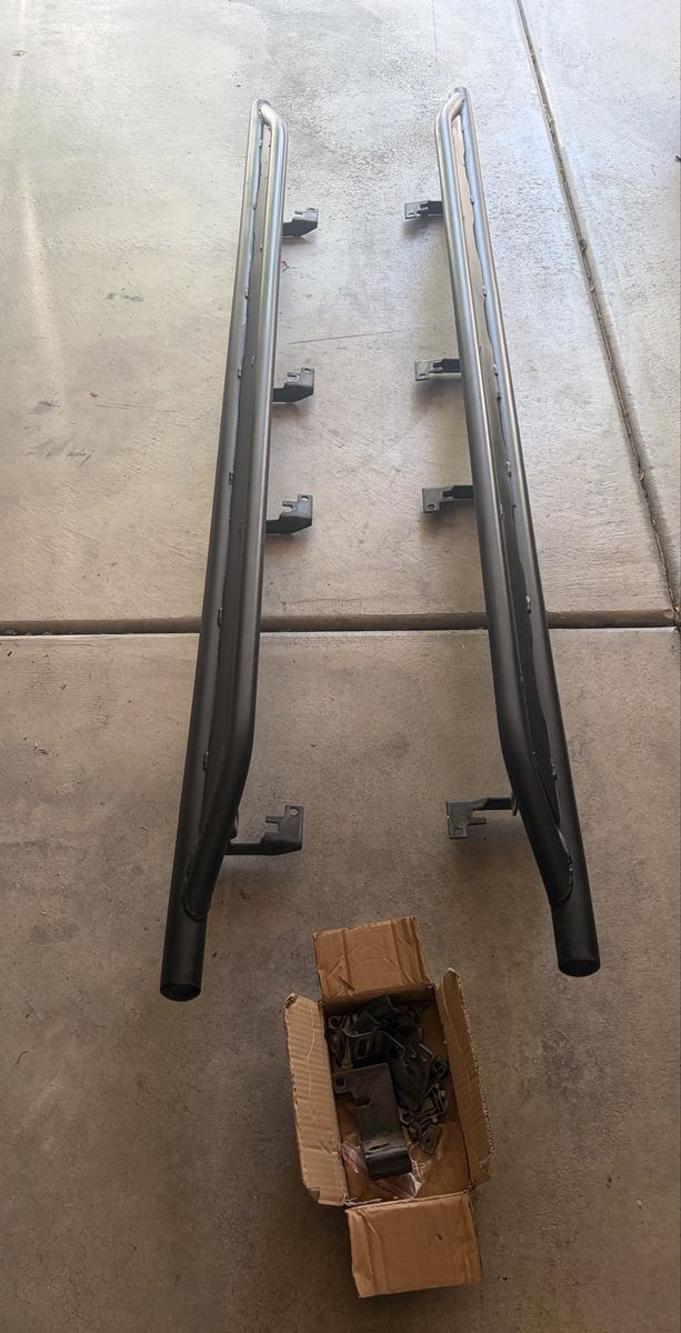 2020 Chevy Colorado ZR2 OEM Black Side Running Boards Nerf Bars with Mounting Hardware