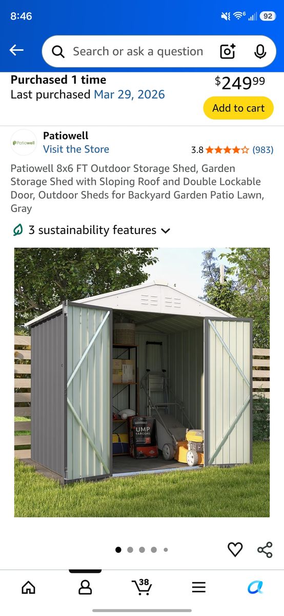 6x8 garden shed