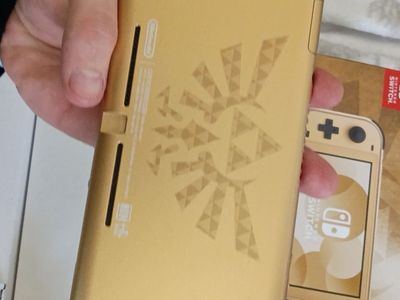Nintendo Switch Lite Console - Gold with Zelda Triforce Design - Great Condition