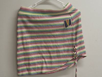 PRIDE Rainbow Striped Ribbed Tube Top Size Medium