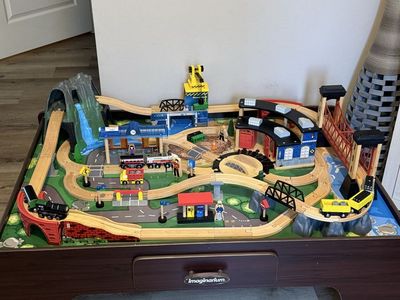 Imaginarium wooden train set / table
