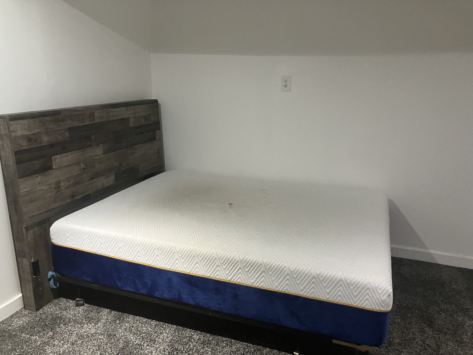 Queen bed and frame