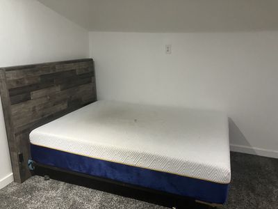 Queen bed and frame