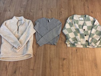 Grab bag of winter sweaters and sweatshirts