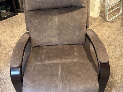 Gray Manual Rocker Recliner Chair