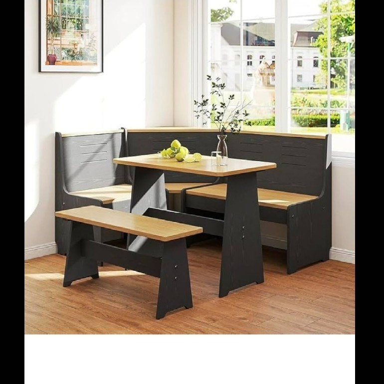 NEW- Breakfast Nook Dining Table Set