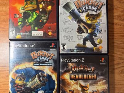 Ratchet & Clank PS2 Lot: Up Your Arsenal, Deadlocked, Going Commando, & Greatest Hits (4 Games)