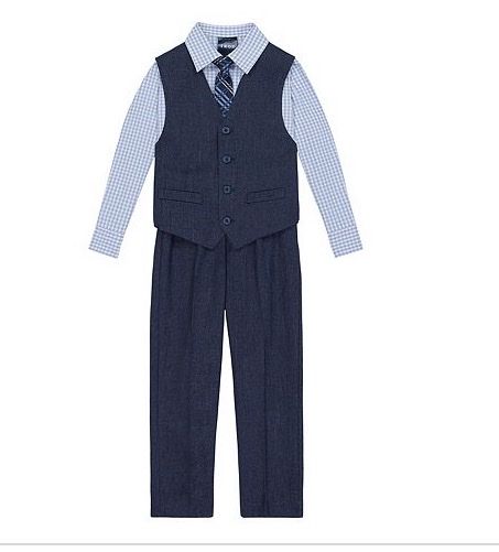 IZOD Boys Vest Pants and Shirt 3-Piece Formal Set
