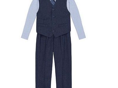 IZOD Boys Vest Pants and Shirt 3-Piece Formal Set