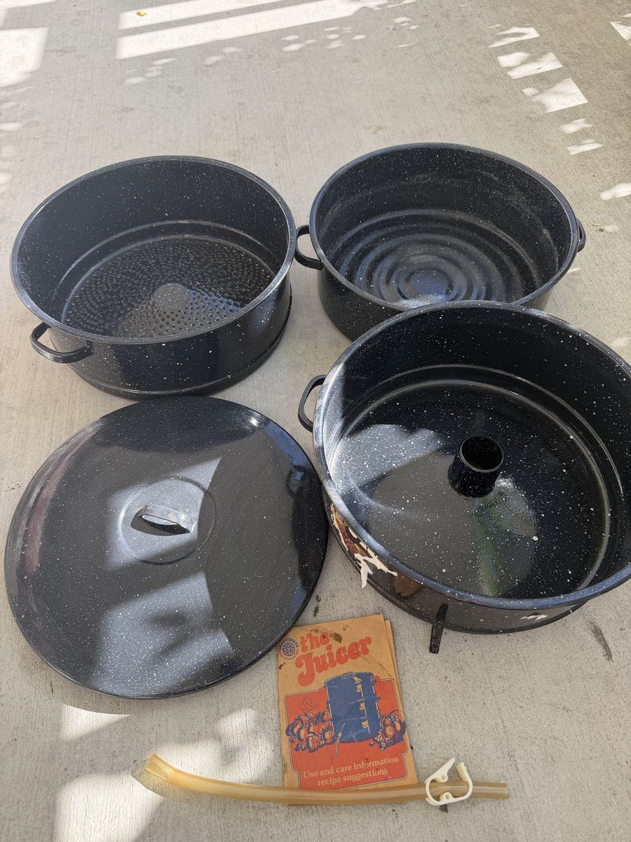 Granite Ware The Juicer Steam Juicer Set Black Speckled Enamelware