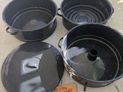 Granite Ware The Juicer Steam Juicer Set Black Speckled Enamelware