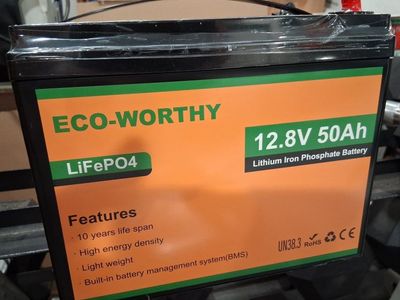 12V 50Ah LiFePO4 Battery Eco-Worthy 12.8V