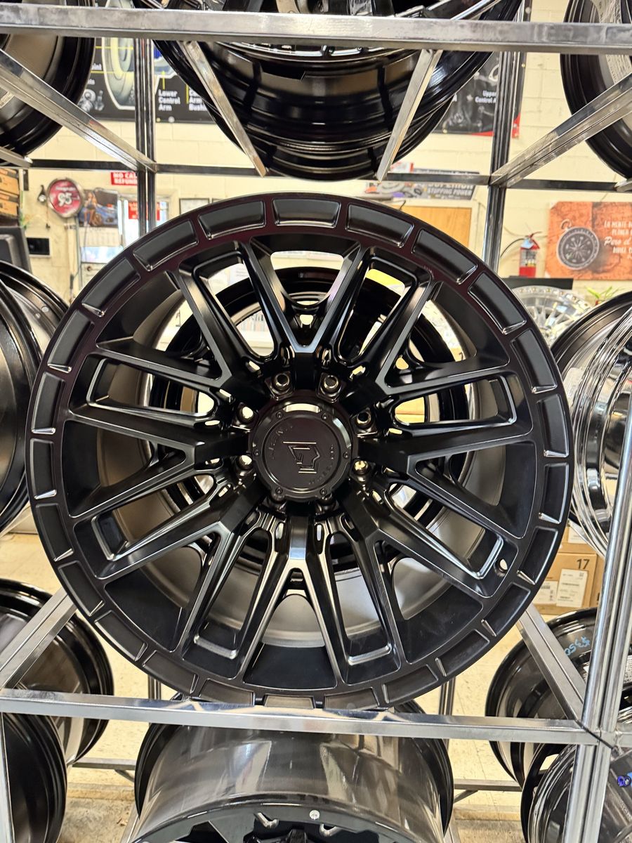 ARENA WHEELS 22x12 Satin black brand new set of 4 wheels.