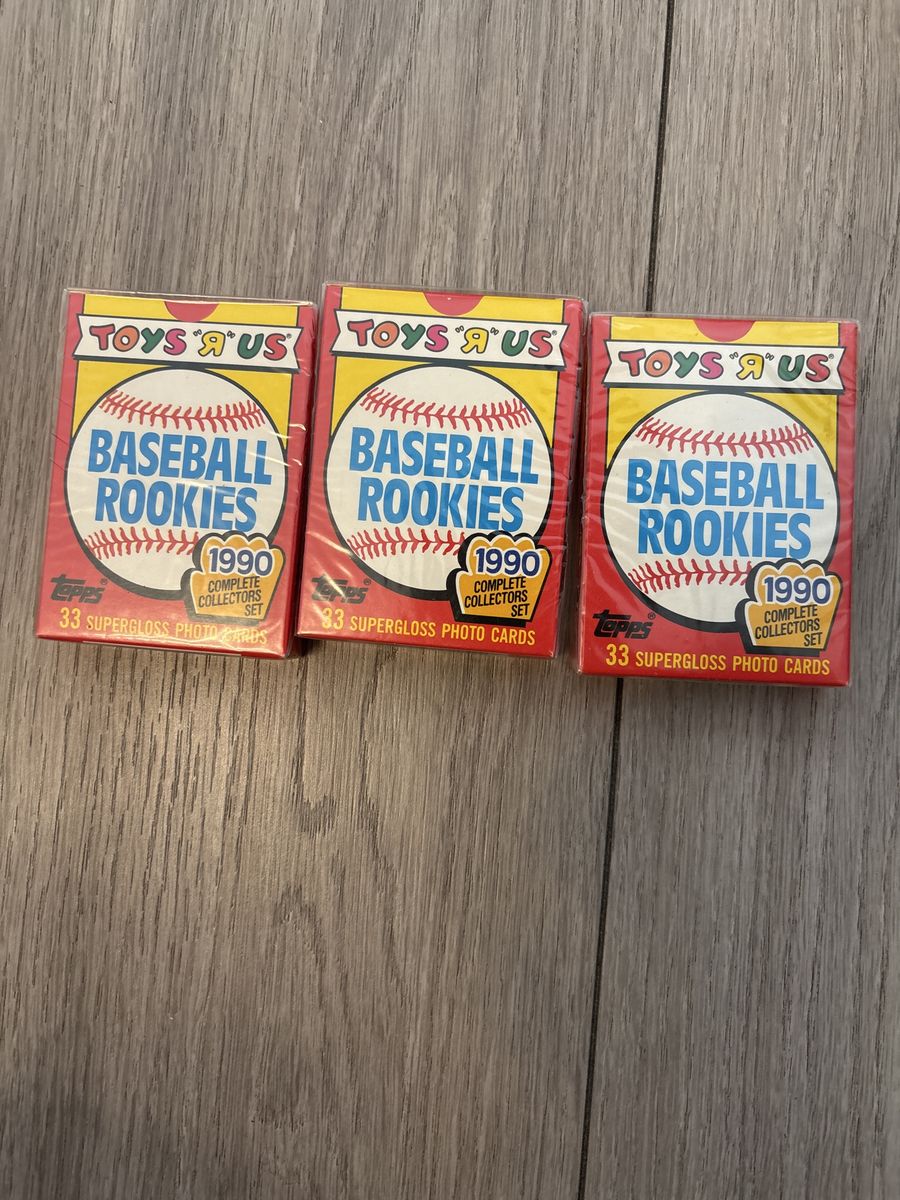 1990 Topps Toys 'R' Us Baseball Rookies Complete Collector's Set - 33 Supergloss Photo Cards